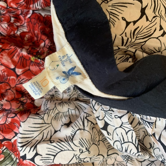 Anthropologie red floral skirt - Picture 3 of 4